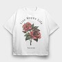 Live Happy Roses, Tricou Oversize Barbati (Unisex)