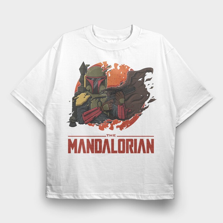 Mandalorian Warrior, Tricou Oversize Barbati (Unisex)