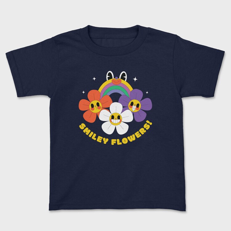 Flower Power Smiley, Tricou Copii