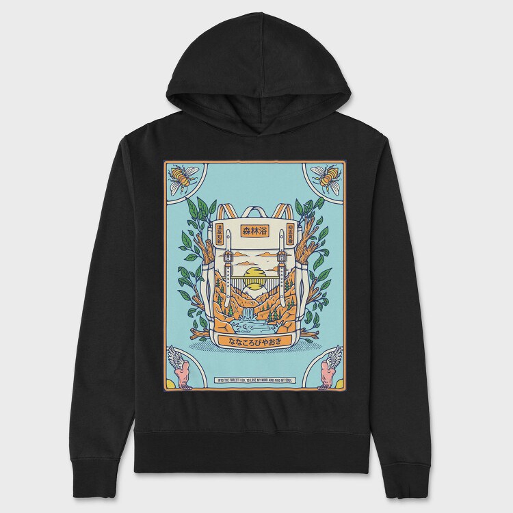 Forest Escape Backpack, Hanorac Oversize Barbati (Unisex)