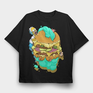 Hamburger Hugger, Tricou Oversize Barbati (Unisex)