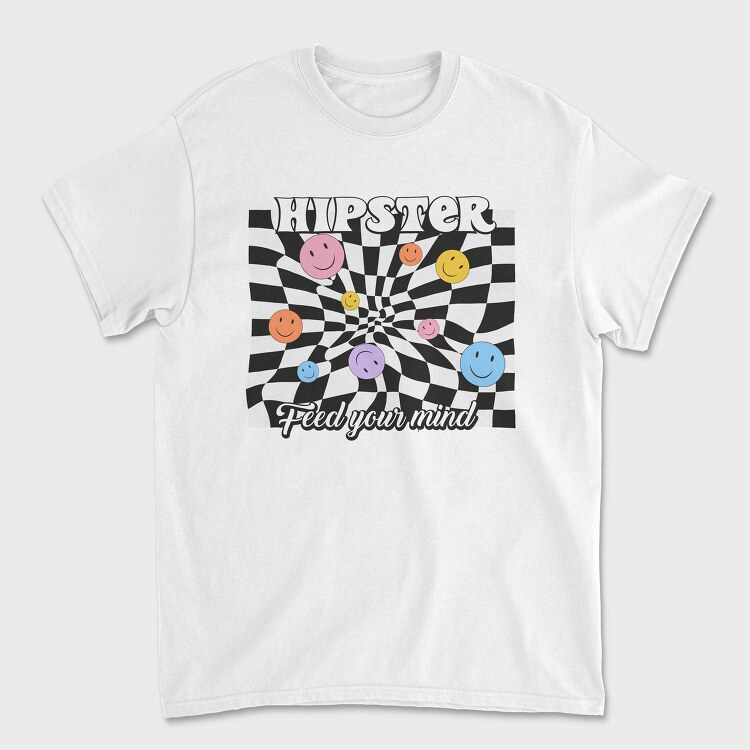 Hipster Smiley Vibes, Tricou Barbati (Unisex)