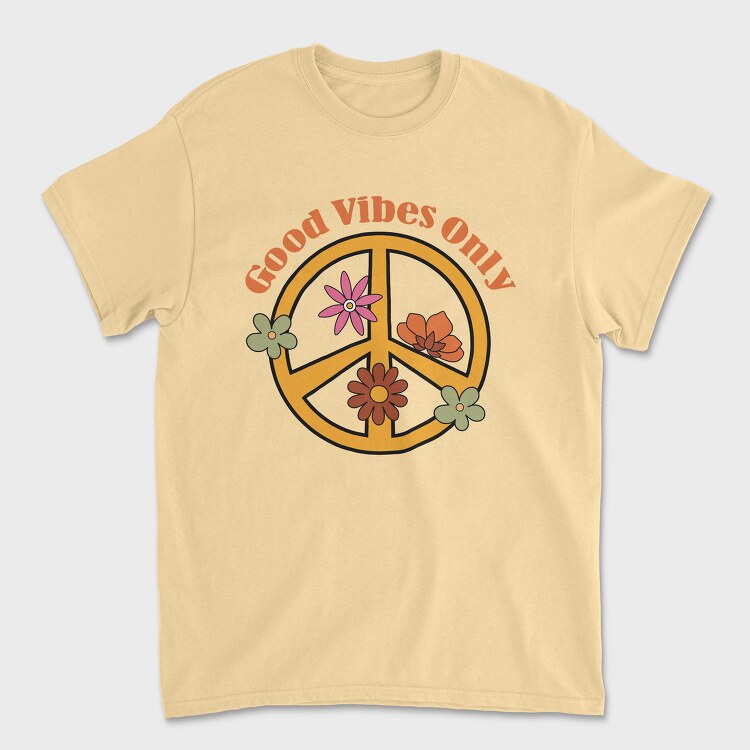 Peace Flower Vibes, Tricou Barbati (Unisex)