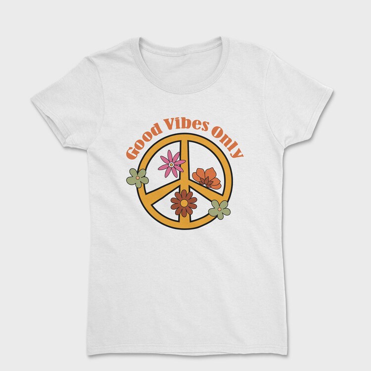Peace Flower Vibes, Tricou Femei