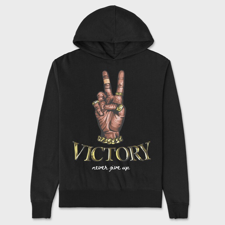 Peace Victory Never Give Up, Hanorac Oversize Barbati (Unisex)