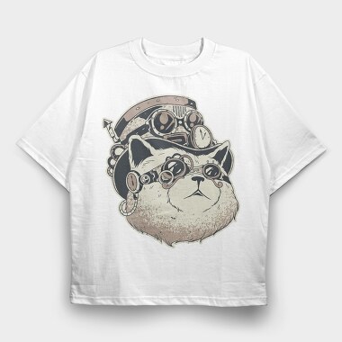 Pug Pilot Goggles, Tricou Oversize Barbati (Unisex)