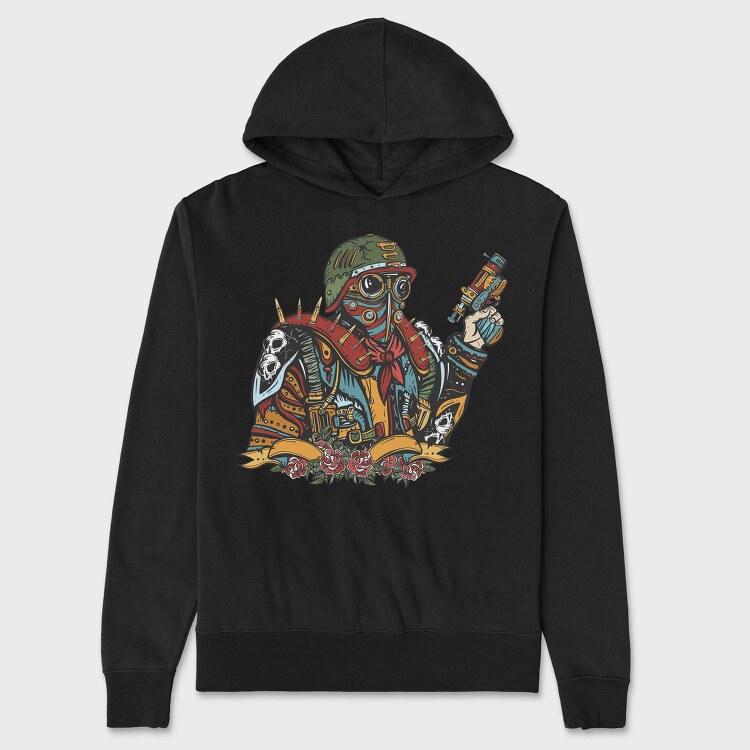 Punk Soldier Chic, Hanorac Oversize Barbati (Unisex)