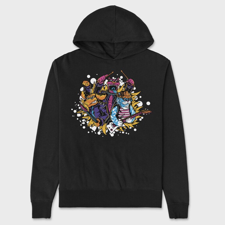 Rockin Animal Band, Hanorac Oversize Barbati (Unisex)