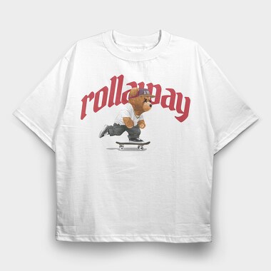 Skate Bear Hype, Tricou Oversize Barbati (Unisex)