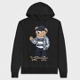 Skateboarding Teddy Bear, Hanorac Oversize Barbati (Unisex)