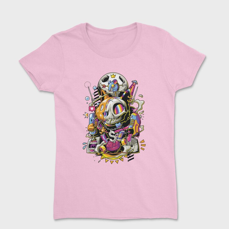 Skull Streetwear Dreams, Tricou Femei