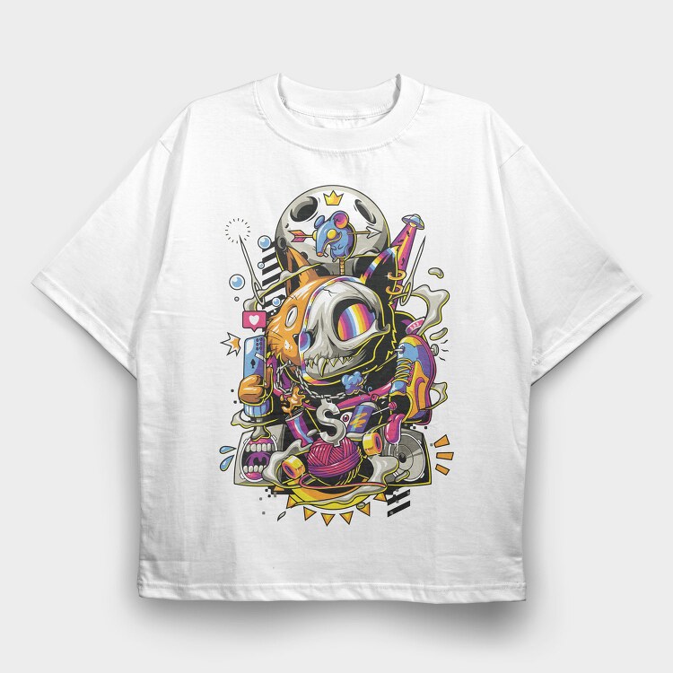 Skull Streetwear Dreams, Tricou Oversize Barbati (Unisex)