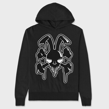 Skull Wings Glow, Hanorac Oversize Barbati (Unisex)