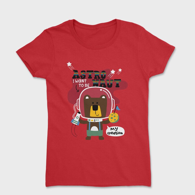 Space Bear Astronaut, Tricou Femei