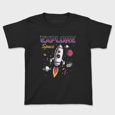 Space Explorer Rocket Ship, Tricou Copii