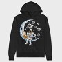 Space Pizza Astronaut, Hanorac Oversize Barbati (Unisex)