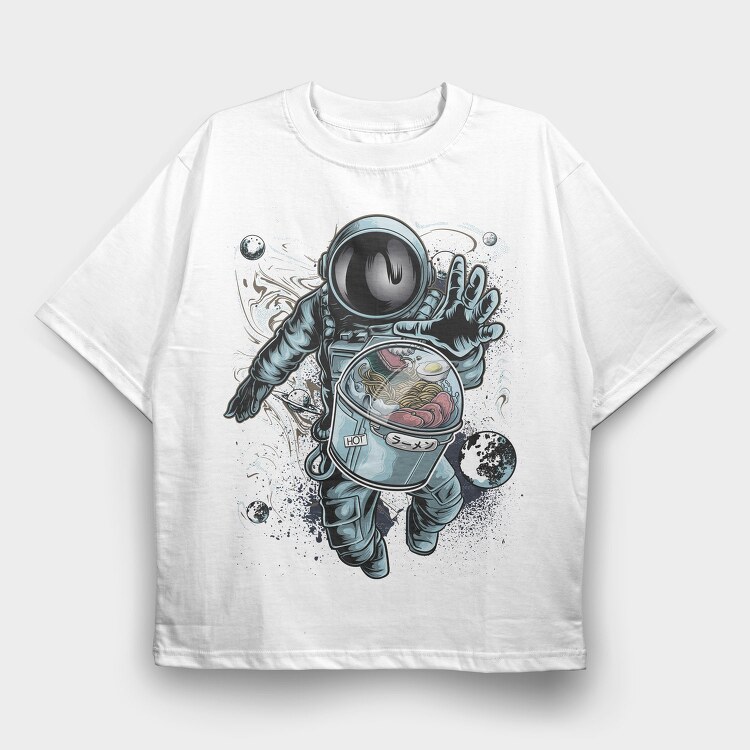 Space Ramen Astronaut, Tricou Oversize Barbati (Unisex)