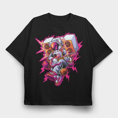 Space Rock Guitar, Tricou Oversize Barbati (Unisex)