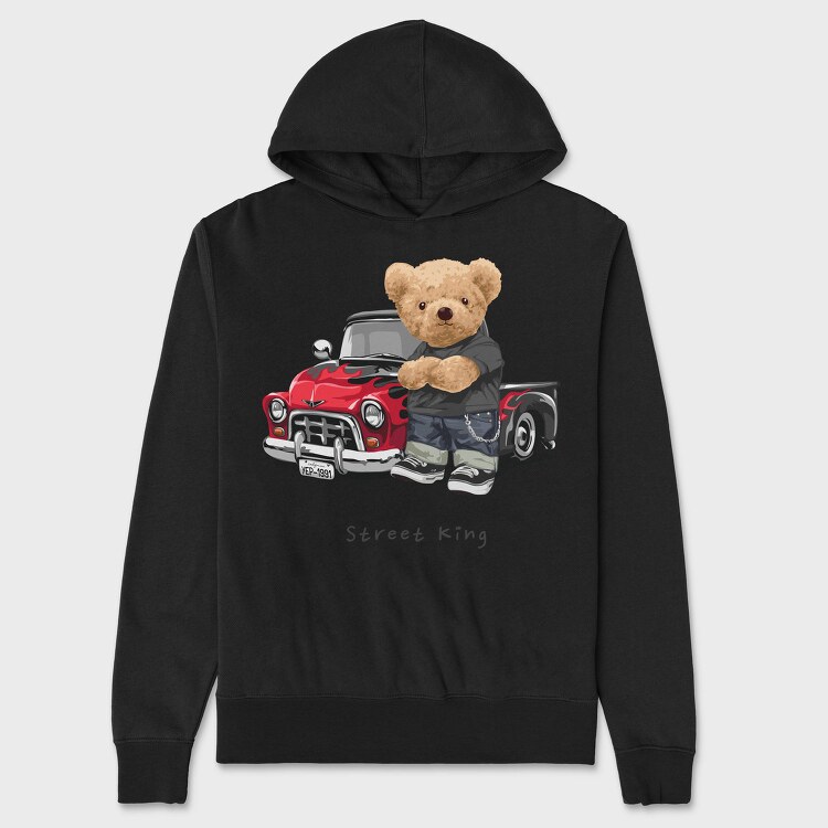 Teddy Bear Street King, Hanorac Oversize Barbati (Unisex)