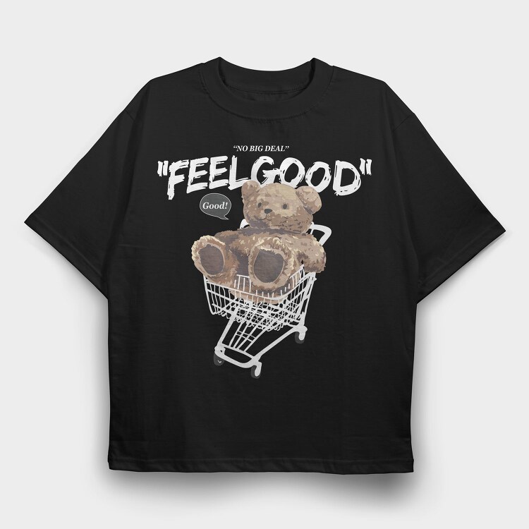 Teddy Cart Vibes, Tricou Oversize Barbati (Unisex)