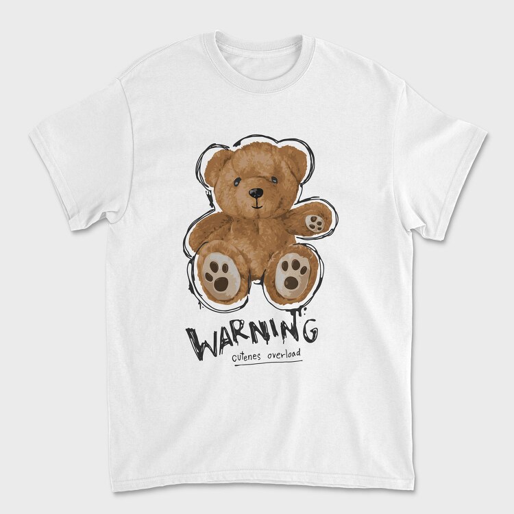 Teddy Warning Overload, Tricou Barbati (Unisex)