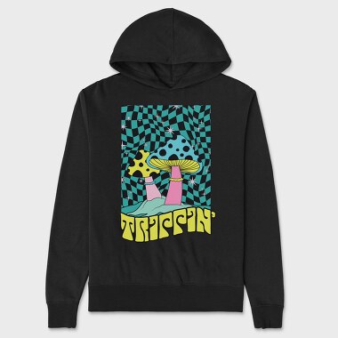 Trippin Mushroom Vibes, Hanorac Oversize Barbati (Unisex)