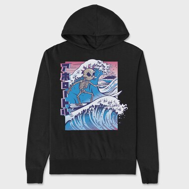 Skeleton Surf, Hanorac Oversize Barbati (Unisex)