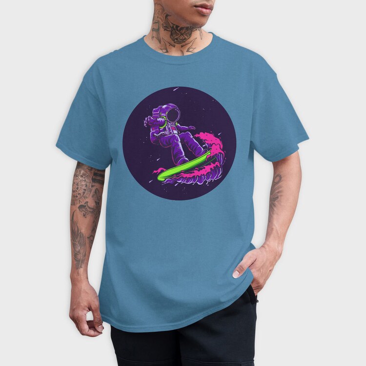 Space Surf Astronaut, Tricou Barbati (Unisex)