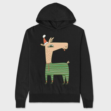 Christmas Llama, Hanorac Oversize Barbati (Unisex)