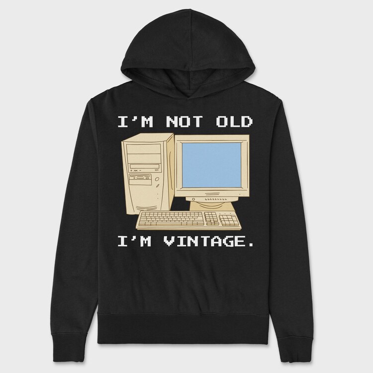 Vintage Computer, Hanorac Oversize Barbati (Unisex)