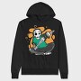 Gamer Skeleton, Hanorac Oversize Barbati (Unisex)