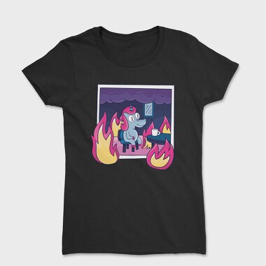 Tricou Femei, Unicorn in Fire