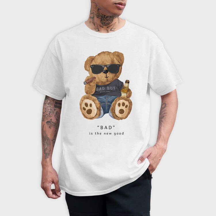 Bad Boy Bear Vibes, Tricou Barbati (Unisex)