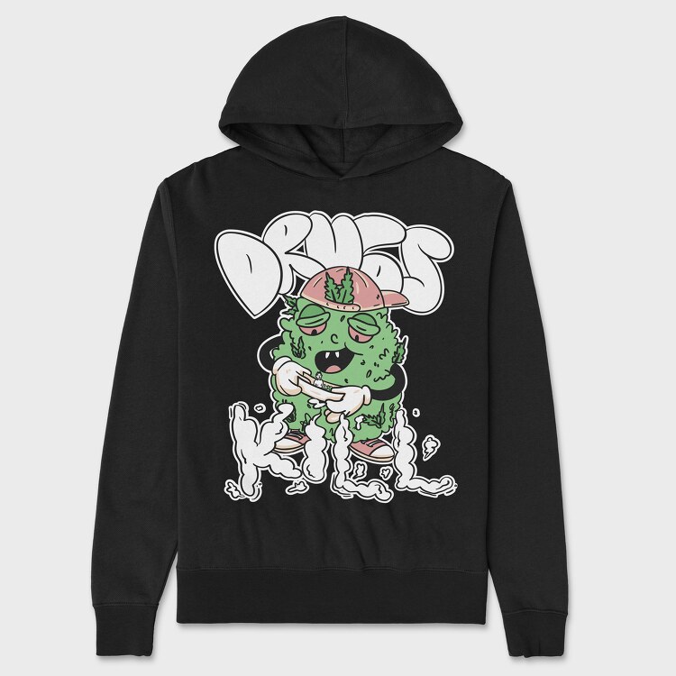 Drugs Kill, Hanorac Oversize Barbati (Unisex)