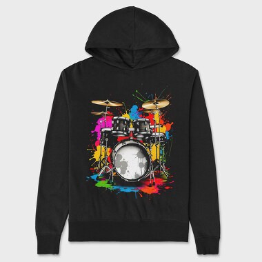 Drummer Set Colorful, Hanorac Oversize Barbati (Unisex)