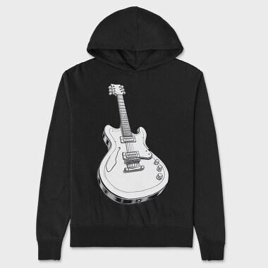 Guitar Draw, Hanorac Oversize Barbati (Unisex)