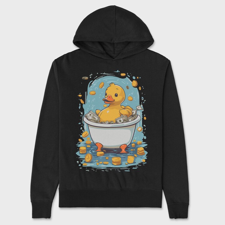 Duck Money Cartoon, Hanorac Oversize Barbati (Unisex)