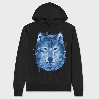 Wolf Splattered, Hanorac Oversize Barbati (Unisex)