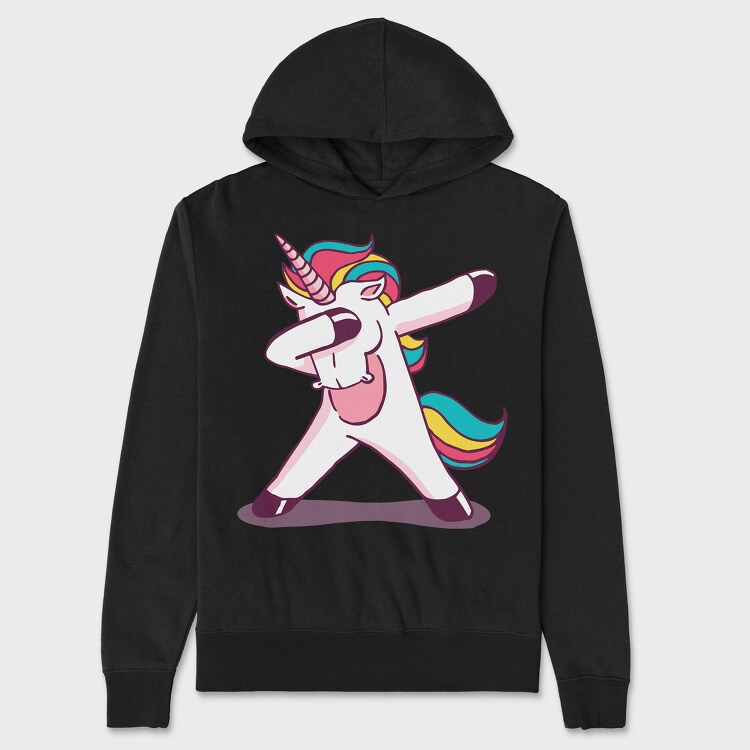 Dab Animal Comics Unicorn, Hanorac Oversize Barbati (Unisex)