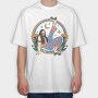 Skate Moon Goddess, Tricou Oversize Barbati (Unisex)