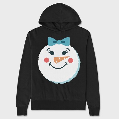 Christmas Snowman Faces 2, Hanorac Oversize Barbati (Unisex)