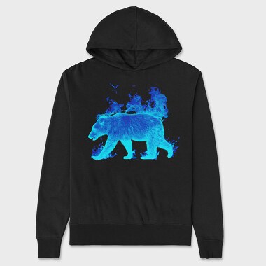 Fire Bear, Hanorac Oversize Barbati (Unisex)