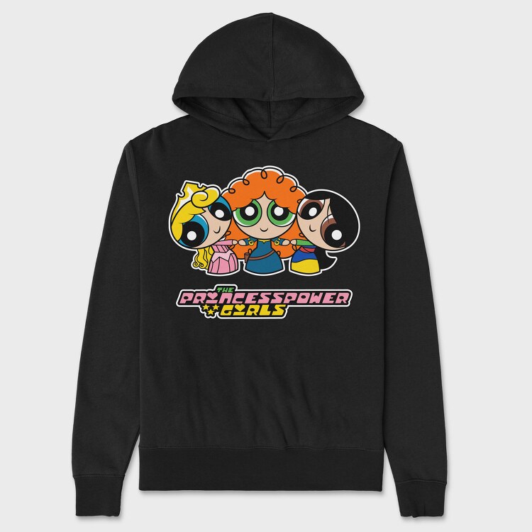 The Powerpuff Girls Aurora Merida, Hanorac Oversize Barbati (Unisex)