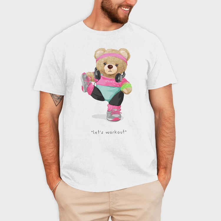 Bear Workout Vibes, Tricou Barbati (Unisex)