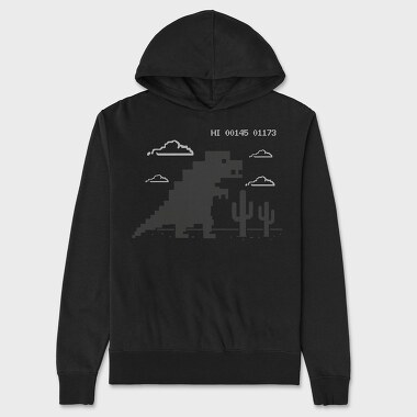 Dinosaur Game, Hanorac Oversize Barbati (Unisex)