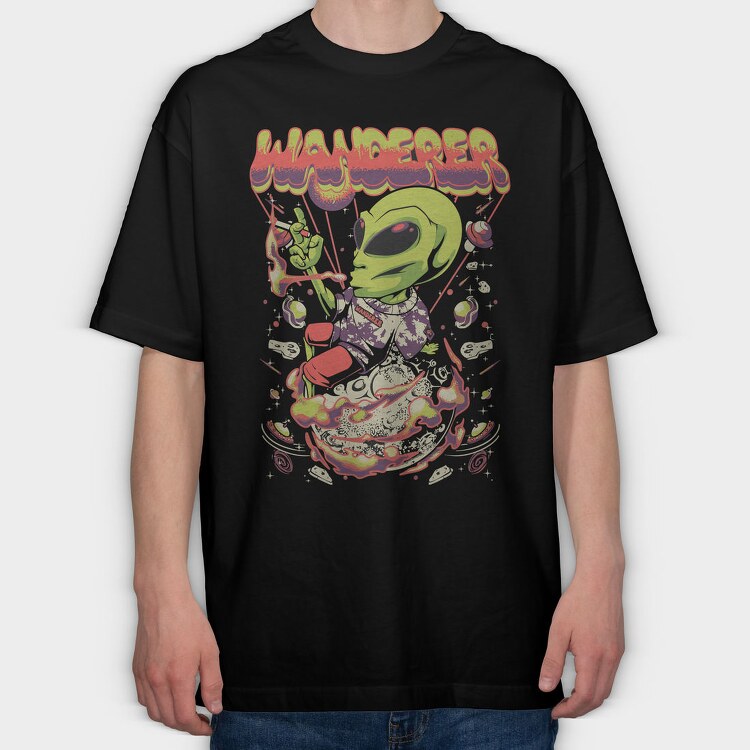 Alien Wanderer, Tricou Oversize Barbati (Unisex)