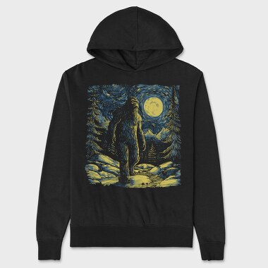 Starry Night Bigfoot, Hanorac Oversize Barbati (Unisex)