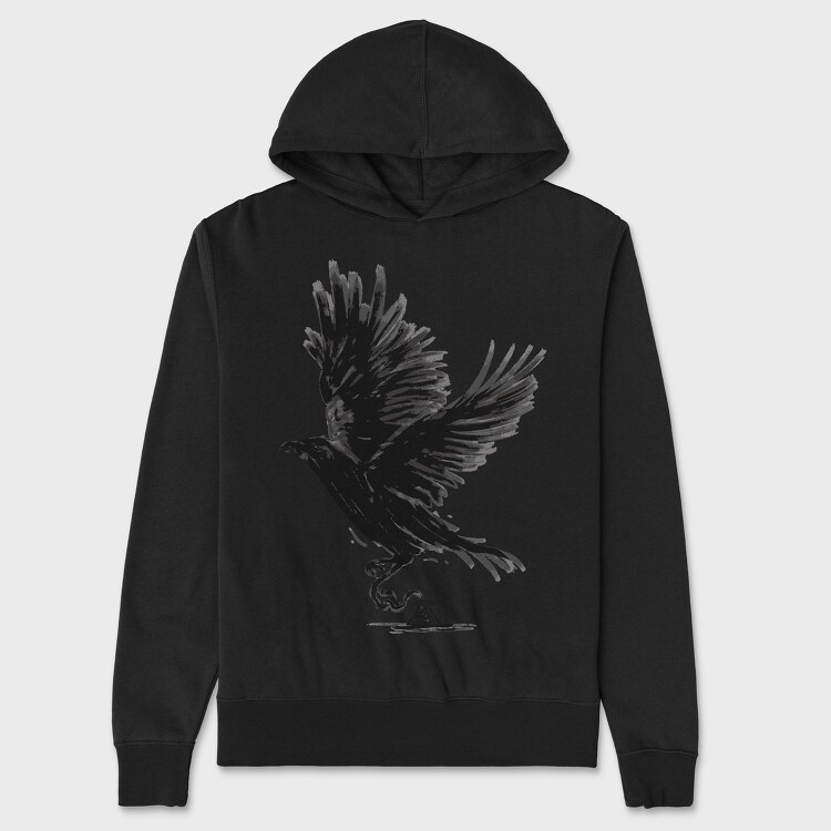 Ink Crow, Hanorac Oversize Barbati (Unisex)