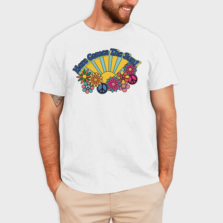 Sunflower Peace Vibes, Tricou Barbati (Unisex)