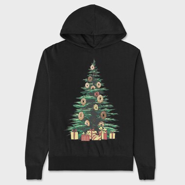 Christmas Tree Donuts, Hanorac Oversize Barbati (Unisex)